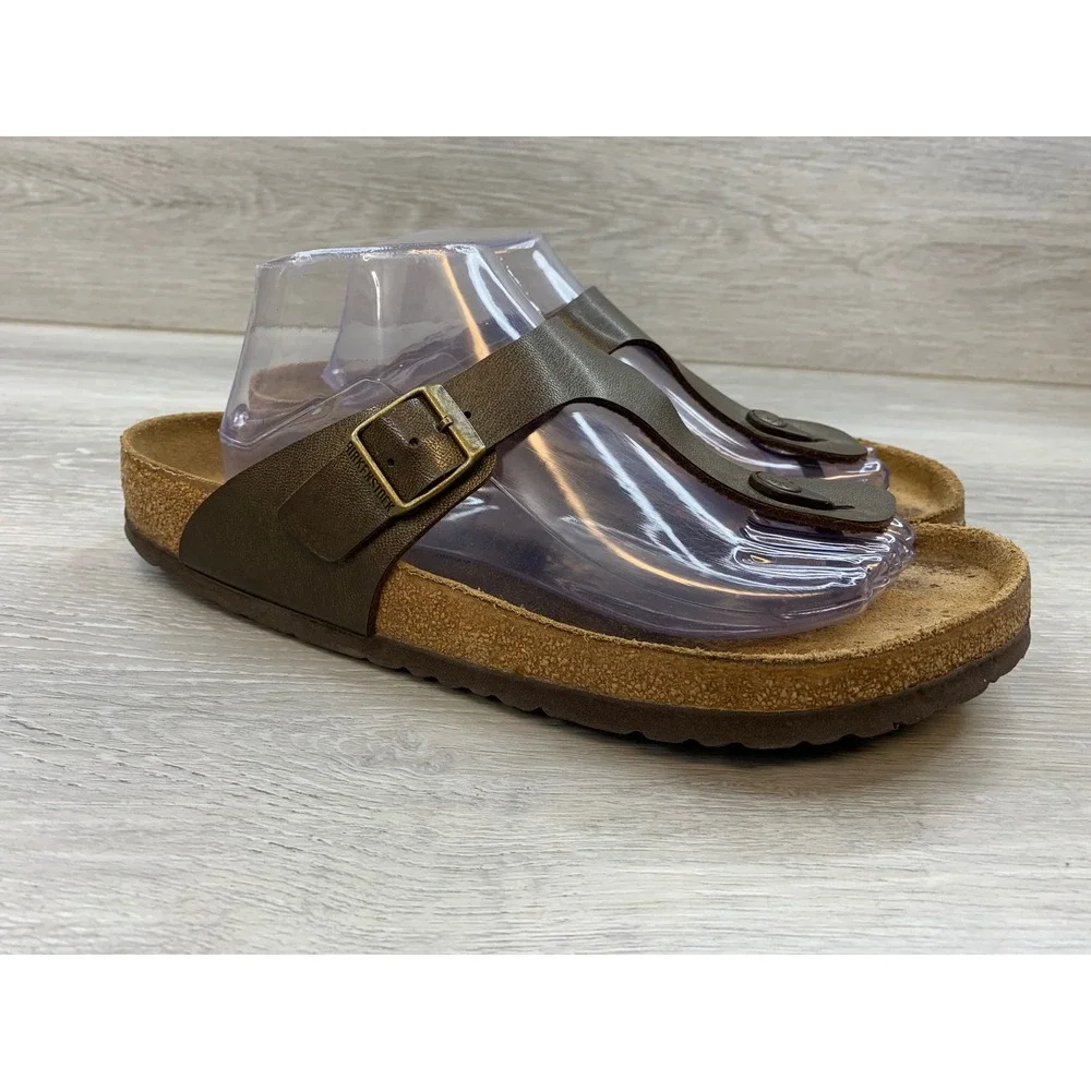 Birkenstock Gizeh Men's Sandals Tobacco Brown Thong 9 Slip On Casual Shoes